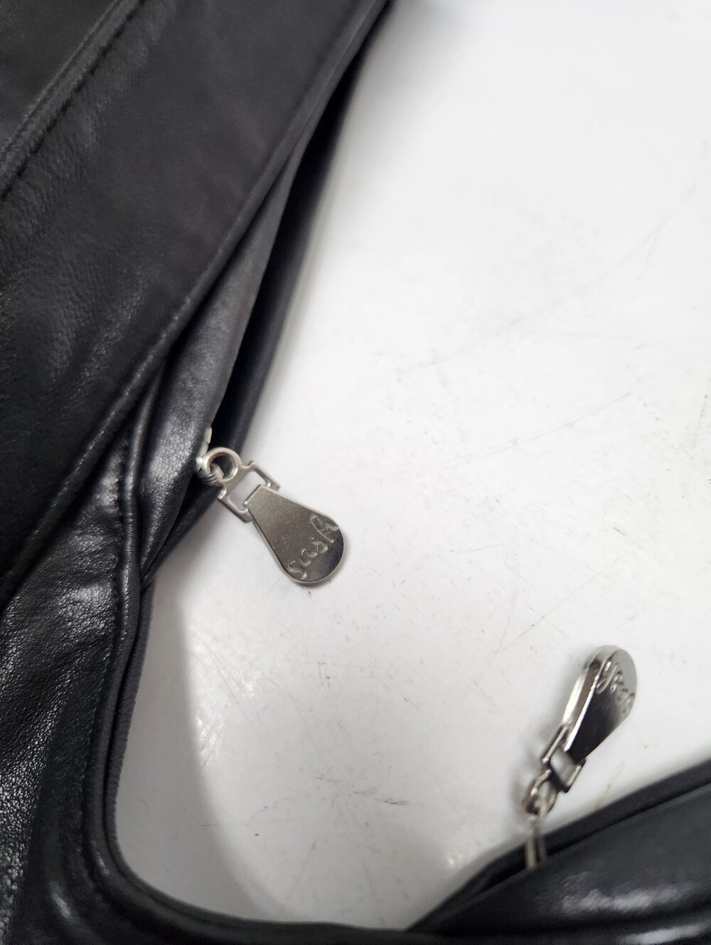Soft Black Leather Half SASH  Bag - Picture 4 of 5